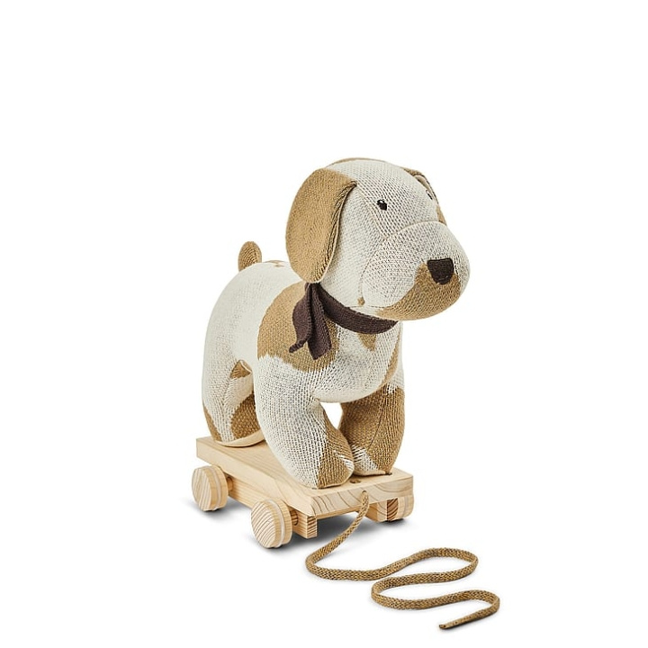 Smallstuff Pull Along Hond, gebroken wit/ natuur in de groep SPEELGOED, KINDER- & BABYPRODUCTEN / Speelgoed / Klein huis en rollenspel bij TP E-commerce Nordic AB (C91395)