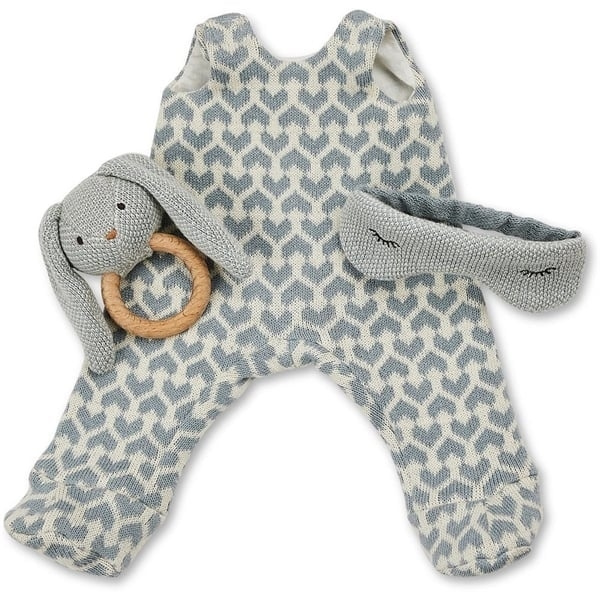 Smallstuff Poppenkleding jumpsuit met slaapmasker en rammelaar in de groep SPEELGOED, KINDER- & BABYPRODUCTEN / Speelgoed / Docks & Accessoires bij TP E-commerce Nordic AB (C91413)