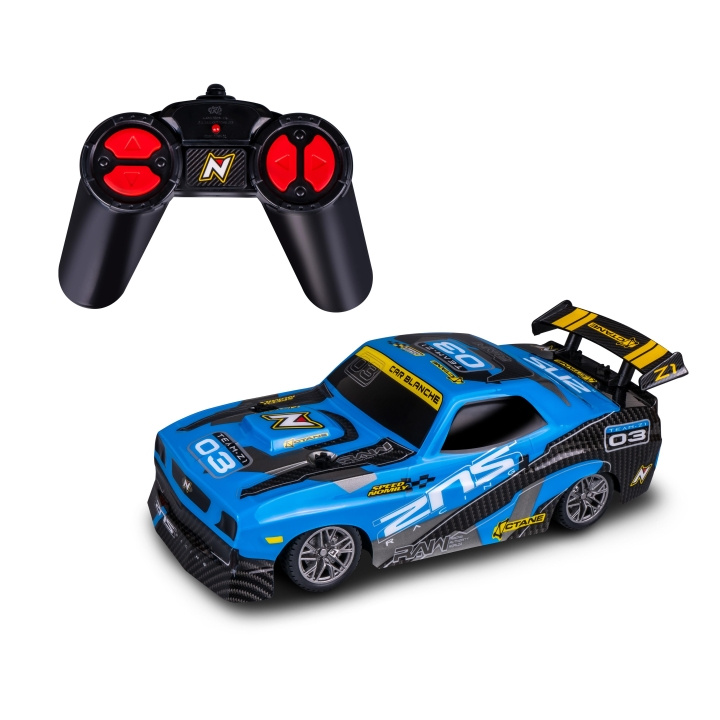 Nikko 1:18 Street Racers Blue (10462) in de groep SPEELGOED, KINDER- & BABYPRODUCTEN / Op afstand bestuurbaar / Afstand bestuurbare auto\'s bij TP E-commerce Nordic AB (C91442)