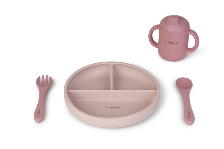 SARO Baby Voedingsset van silicone Blossom (SAO17603) in de groep SPEELGOED, KINDER- & BABYPRODUCTEN / Eten & Drinken / Kinderservies bij TP E-commerce Nordic AB (C91512)