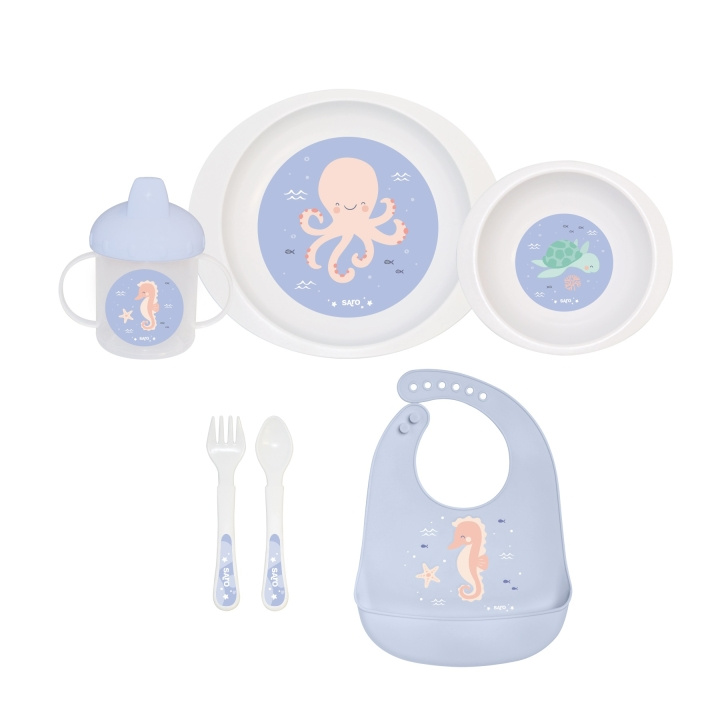 SARO Baby Voederset 6 Stuks Ocean Life (SAO5286) in de groep SPEELGOED, KINDER- & BABYPRODUCTEN / Eten & Drinken / Kinderservies bij TP E-commerce Nordic AB (C91513)