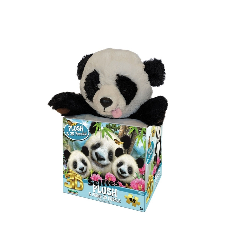 Robetoy Puzzel 3D met pluche panda (48 stuks) (28857) in de groep SPEELGOED, KINDER- & BABYPRODUCTEN / Babyspeelgoed / Knuffels bij TP E-commerce Nordic AB (C91630)