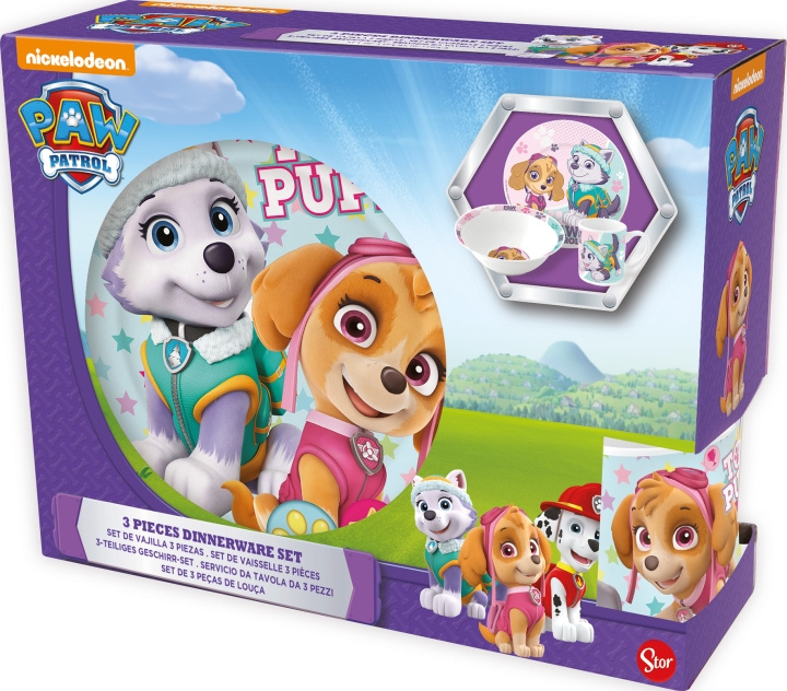 Paw Patrol Stor - 3 st. Paw Patrol Geschenkset - (40655) in de groep SPEELGOED, KINDER- & BABYPRODUCTEN / Eten & Drinken / Kinderservies bij TP E-commerce Nordic AB (C91675)