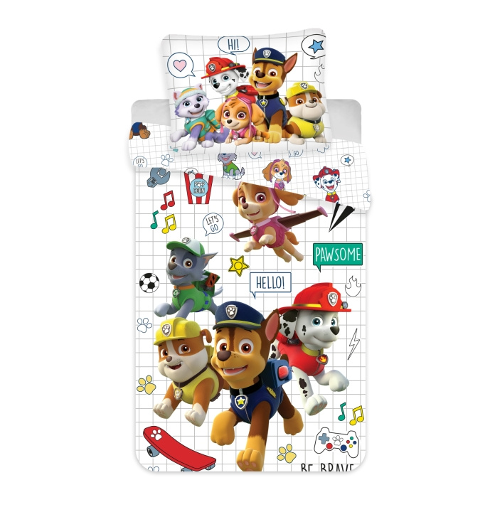 Paw Patrol Beddengoed - Junior Maat 100x140 cm - Beddengoed Junior Paw Patrol in de groep SPEELGOED, KINDER- & BABYPRODUCTEN / Kindertextiel / Beddengoed / Beddensets voor Junioren bij TP E-commerce Nordic AB (C91696)