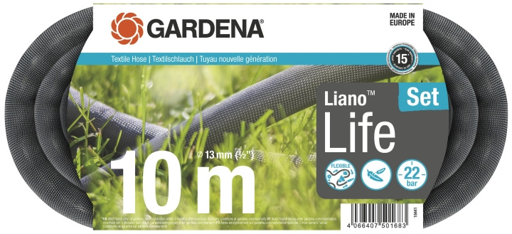 Gardena Brandslang Liano™ Life 13 mm (1/2), 10 m Set - 10 m in de groep HUISHOUDEN & TUIN / Tuinproducten / Tuingereedschap bij TP E-commerce Nordic AB (C91699)