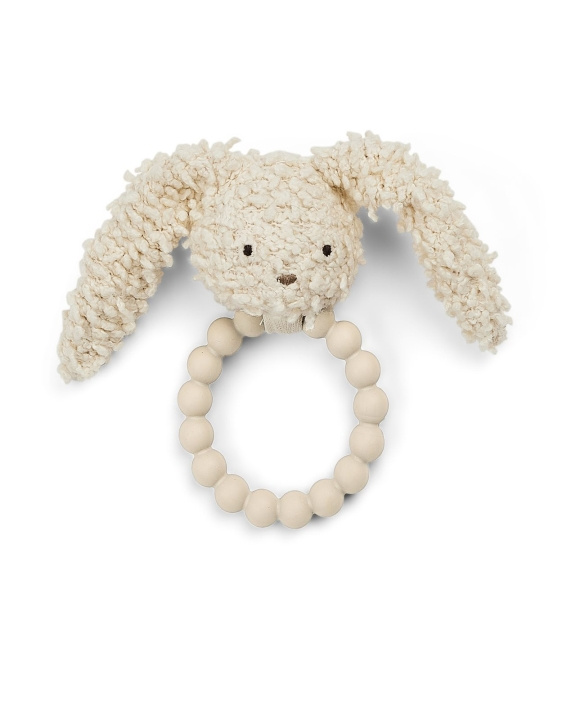 Smallstuff Rammelaar Silicone Ring, Konijn, Off. Wit Bouclé in de groep SPEELGOED, KINDER- & BABYPRODUCTEN / Babygadgets / Fopspenen & Bijtringen bij TP E-commerce Nordic AB (C91832)