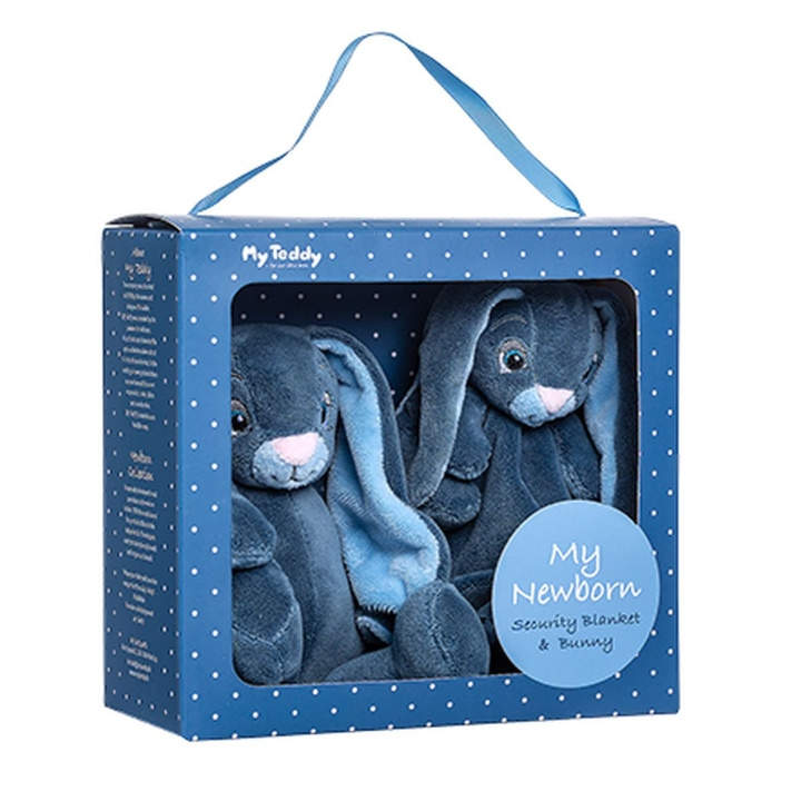 My Teddy Giftbox - Knuffel & Konijntje - Blauw (28-NBBG-1) in de groep SPEELGOED, KINDER- & BABYPRODUCTEN / Babyspeelgoed / Knuffels bij TP E-commerce Nordic AB (C91891)