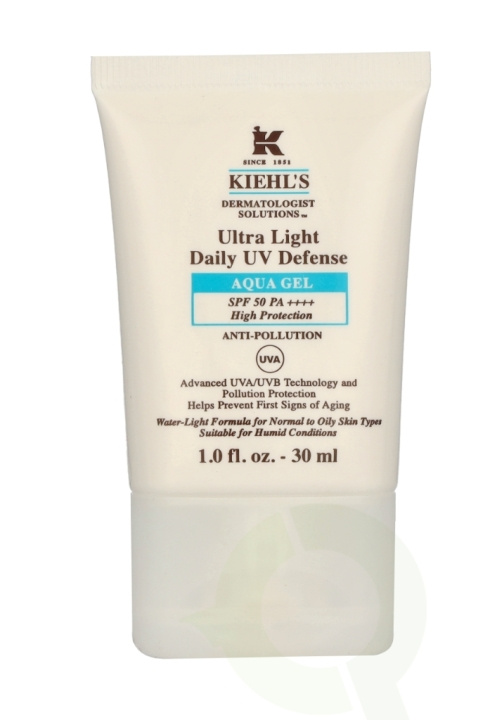 Kiehl\'s D.S. Ultra Light Daily UV Defense Aqua Gel SPF50 30 ml in de groep BEAUTY & HEALTH / Huidsverzorging / Zonnebank / Zonnebescherming bij TP E-commerce Nordic AB (C91958)