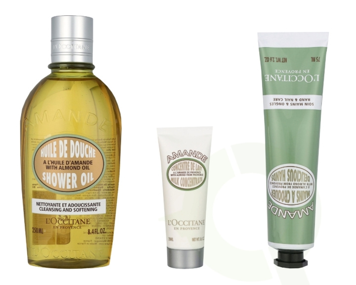 L\'Occitane Sweetness Set 345 ml Almond Shower Oil 250ml/Almond Hand Cream 75ml/Almond Milk Concentrate 20ml in de groep BEAUTY & HEALTH / Cadeausets / Cadeausets voor haar bij TP E-commerce Nordic AB (C91972)