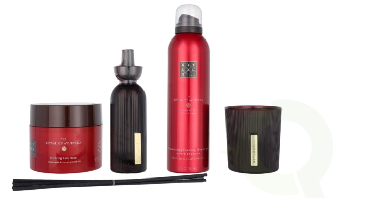 Rituals Ayurveda Large Set 610 ml Body Cream 200 ml/Candle 140 ml/Mini Fragrance Sticks 70 ml/Foaming Shower Gel 200 in de groep BEAUTY & HEALTH / Cadeausets / Cadeausets voor haar bij TP E-commerce Nordic AB (C92007)