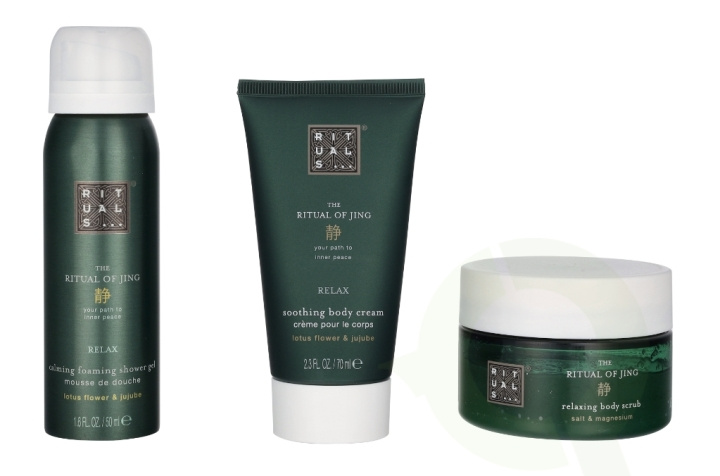 Rituals Trial Jing Set 245 ml Body Scrub 125g/Body Cream 70ml/Foaming Shower Gel 50ml in de groep BEAUTY & HEALTH / Cadeausets / Cadeausets voor haar bij TP E-commerce Nordic AB (C92068)