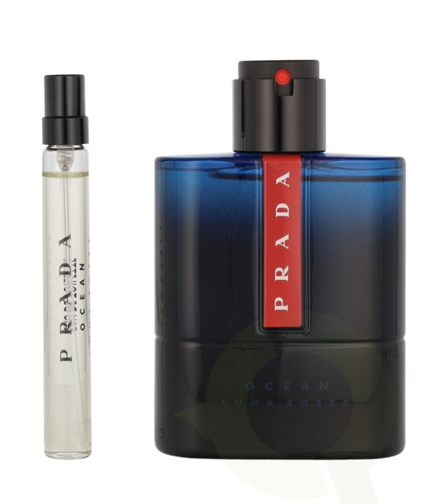 Prada Luna Rossa Ocean Set 110 ml Edt Spray 100ml/Edt Spray 10ml in de groep BEAUTY & HEALTH / Cadeausets / Cadeausets voor hem bij TP E-commerce Nordic AB (C92069)