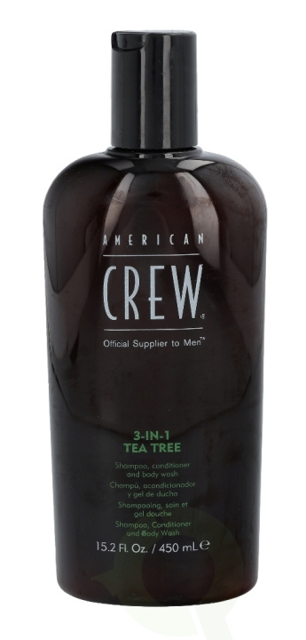 American Crew Tea Tree 3In1 Shampoo Conditioner & Body Wash 450 ml in de groep BEAUTY & HEALTH / Haar & Styling / Haarverzorging / Shampoo bij TP E-commerce Nordic AB (C92106)