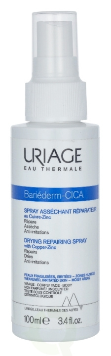 Uriage Bariederm Drying Repairing Cica-Spray 100 ml With Cu-Zn in de groep BEAUTY & HEALTH / Huidsverzorging / Lichaamsverzorging / Body lotion bij TP E-commerce Nordic AB (C92177)