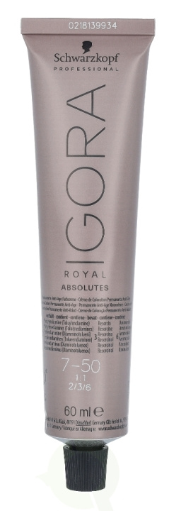 Schwarzkopf Igora Royal Absolutes Permanent Color Creme 60 ml 7-50 in de groep BEAUTY & HEALTH / Haar & Styling / Haarverzorging / Haarverf / Haarverf & Kleurbommen bij TP E-commerce Nordic AB (C92223)