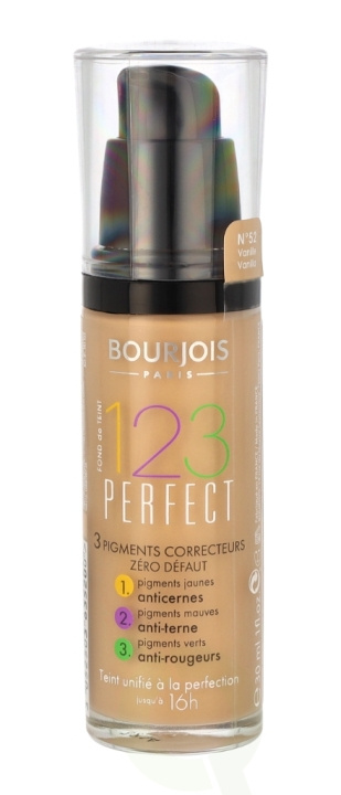 Bourjois 123 Perfect Flawless Complexion 16Hrs 30 ml #52 Vanille in de groep BEAUTY & HEALTH / Makeup / Make-up gezicht / Foundation bij TP E-commerce Nordic AB (C92293)