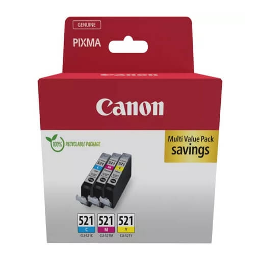 Canon Bläck 2934B015 CLI-521 Multipack C/M/Y in de groep COMPUTERS & RANDAPPARATUUR / Printers & Accessoires / Inkt & Toner / Inktpatronen / Canon bij TP E-commerce Nordic AB (C92312)