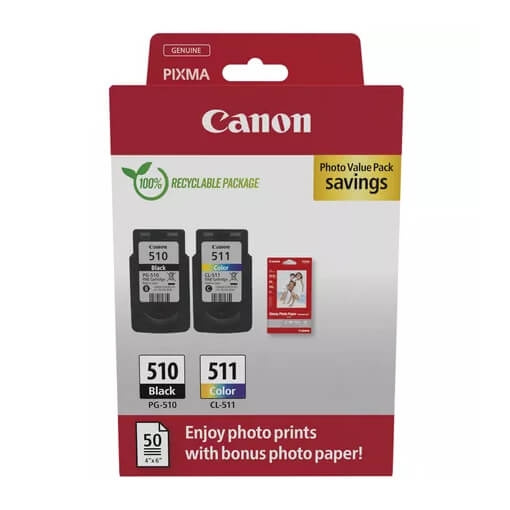 Canon Bläck 2970B017 PG-510/CL-511 Multipack in de groep COMPUTERS & RANDAPPARATUUR / Printers & Accessoires / Inkt & Toner / Inktpatronen / Canon bij TP E-commerce Nordic AB (C92315)