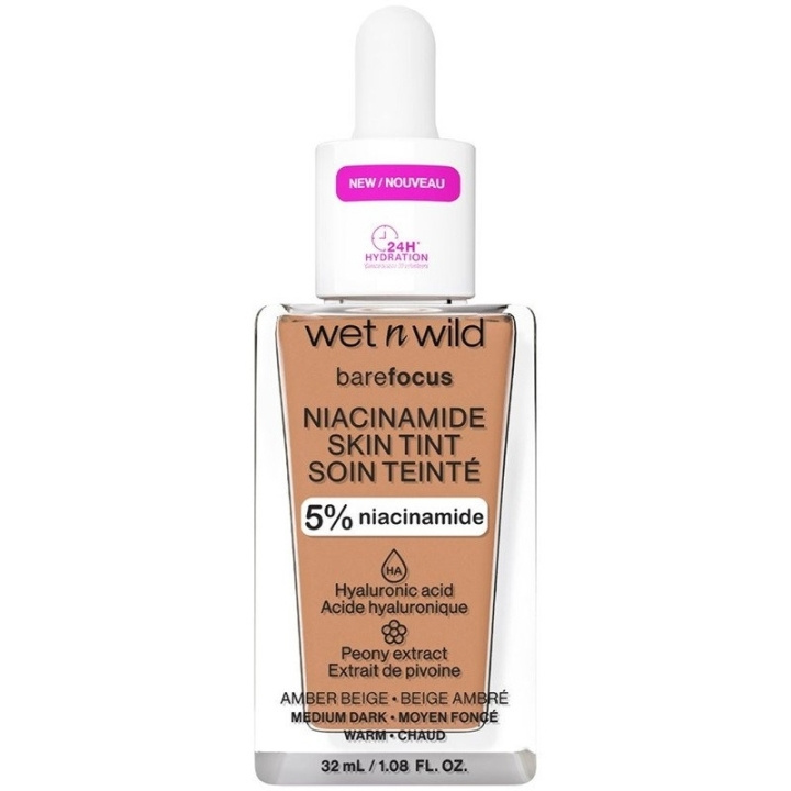 Wet n Wild Bare Focus Niacinamide Skin Tint 32ml - Amber Beige in de groep BEAUTY & HEALTH / Makeup / Make-up gezicht / Foundation bij TP E-commerce Nordic AB (C92357)