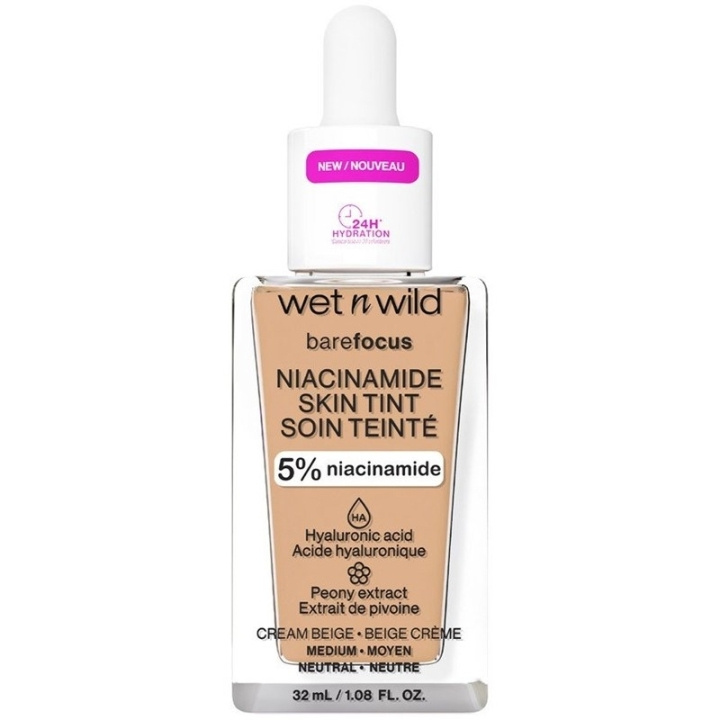 Wet n Wild Bare Focus Niacinamide Skin Tint 32ml - Cream Beige in de groep BEAUTY & HEALTH / Makeup / Make-up gezicht / Foundation bij TP E-commerce Nordic AB (C92360)