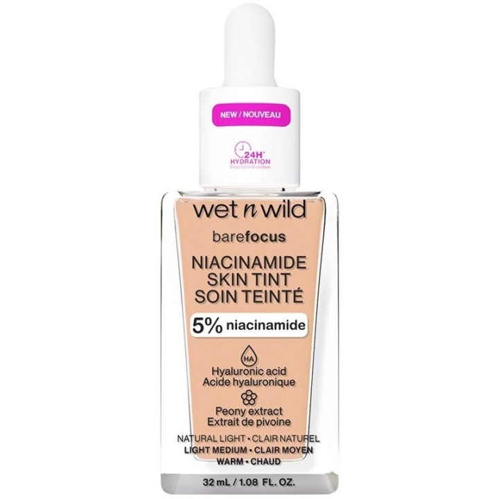 Wet n Wild Bare Focus Niacinamide Skin Tint 32ml - Light in de groep BEAUTY & HEALTH / Makeup / Make-up gezicht / Foundation bij TP E-commerce Nordic AB (C92361)