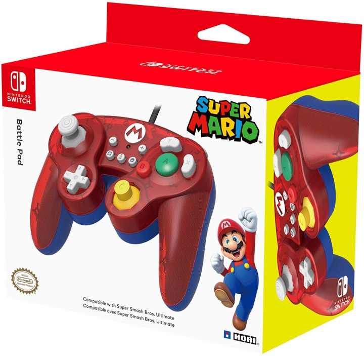 Nintendo Super Smash Bros-Gamepad - Mario in de groep HOME ELECTRONICS / Spelconsoles en accessoires / Nintendo Switch / Accessoires bij TP E-commerce Nordic AB (C92414)