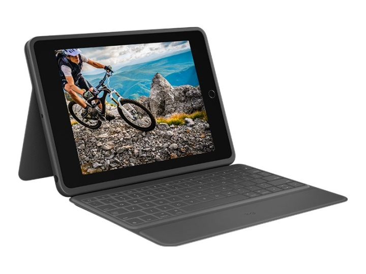 Logitech Rugged Folio Cover iPad 10,2 Graphite in de groep SMARTPHONE & TABLETS / Tablet bescherming / Apple iPad bij TP E-commerce Nordic AB (C92424)