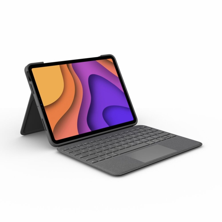 Logitech Folio Touch voor iPad Air (4e generatie) - OXFORD GREY - Nordic in de groep SMARTPHONE & TABLETS / Tablet bescherming / Apple iPad bij TP E-commerce Nordic AB (C92447)