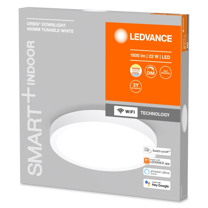 LEDVANCE Smart+ inbouwspot - draaibaar wit 40cm - Wi-Fi in de groep HOME ELECTRONICS / Verlichting / Plafondverlichting bij TP E-commerce Nordic AB (C92541)