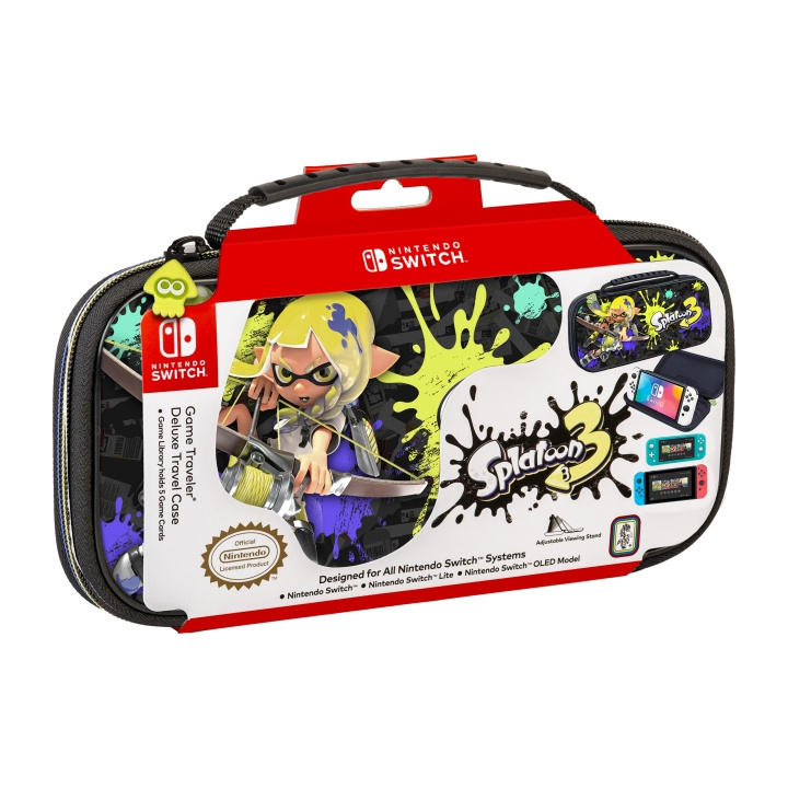 Nintendo Switch Deluxe reisetui (Splatoon 3) in de groep HOME ELECTRONICS / Spelconsoles en accessoires / Nintendo Switch / Accessoires bij TP E-commerce Nordic AB (C92602)