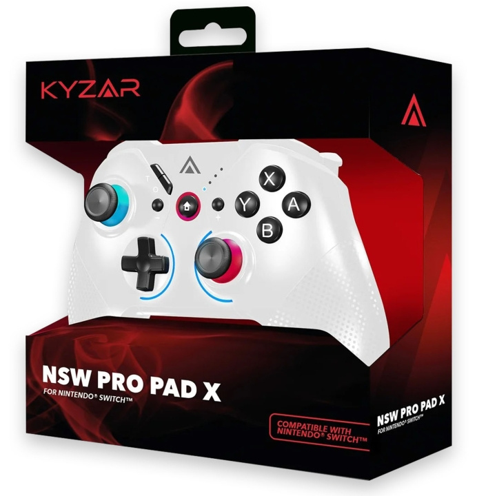 Kyzar Switch PRO-controller - Wit in de groep HOME ELECTRONICS / Spelconsoles en accessoires / Nintendo Switch / Accessoires bij TP E-commerce Nordic AB (C92699)