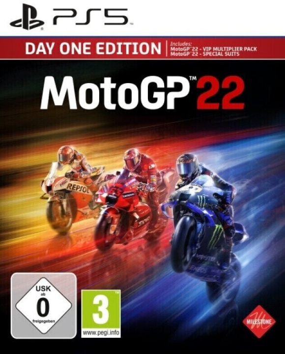 Milestone MotoGP 22 (Dag 1 Editie) (DE/Multi in spel) in de groep HOME ELECTRONICS / Spelconsoles en accessoires / Sony PlayStation 5 / Spel bij TP E-commerce Nordic AB (C93061)