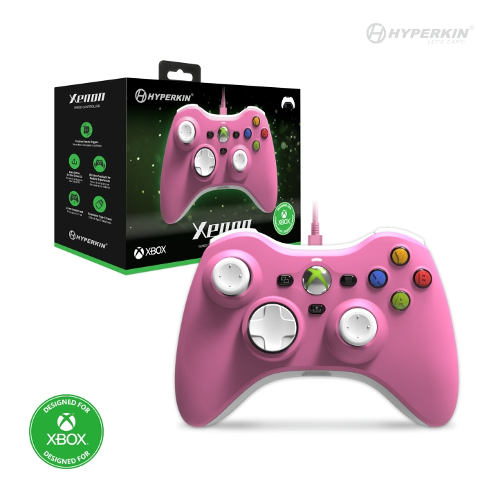 Hyperkin Bedrade Xenon-controller - Xbox X - S/Xbox1/PC (Roze) in de groep HOME ELECTRONICS / Spelconsoles en accessoires / Xbox Series X bij TP E-commerce Nordic AB (C93078)