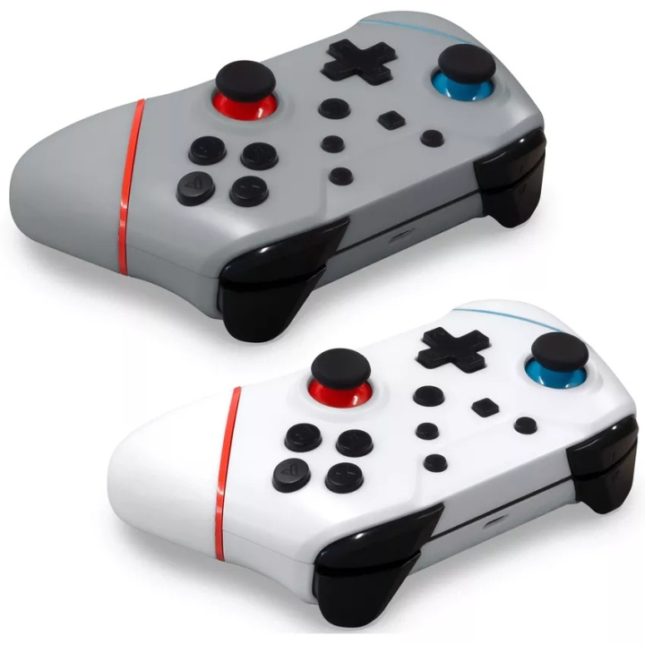 Hyperkin Nuchamp Draadloos Controlemechanisme - Schakelaar/Oled (2in1 Pak) (Wit, Tovenaarszilver) in de groep HOME ELECTRONICS / Spelconsoles en accessoires / Nintendo Switch / Accessoires bij TP E-commerce Nordic AB (C93086)