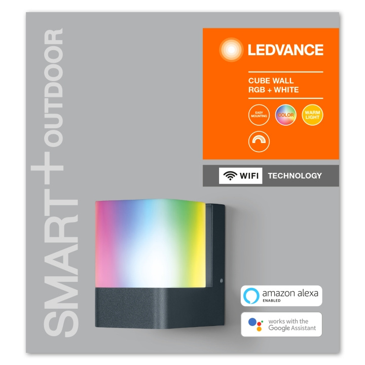 LEDVANCE Smart+ wandlamp Cube RGBW voor buiten - WiFi in de groep HUISHOUDEN & TUIN / Smart home / Slimme verlichting bij TP E-commerce Nordic AB (C93339)