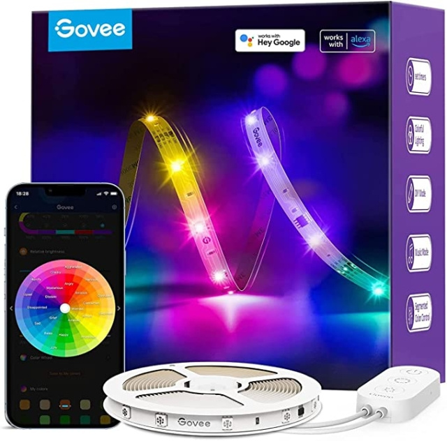 Govee RGBIC Basic Wi-Fi + Bluetooth LED Stripverlichting (10 Meter) in de groep HUISHOUDEN & TUIN / Smart home / Slimme verlichting bij TP E-commerce Nordic AB (C93360)