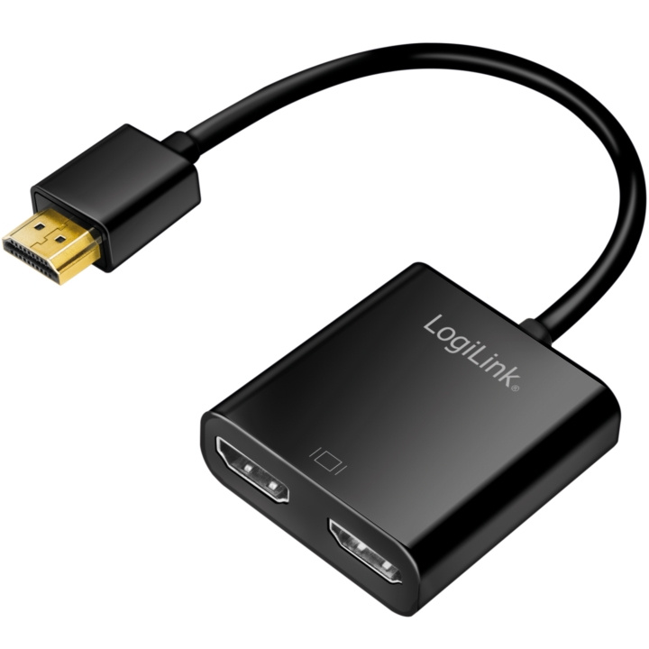 LogiLink HDMI-splitter 1 till 2 HDMI 2.0 4K/60Hz 18 Gbit/s in de groep HOME ELECTRONICS / Kabels & Adapters / HDMI / Adapters bij TP E-commerce Nordic AB (C93487)