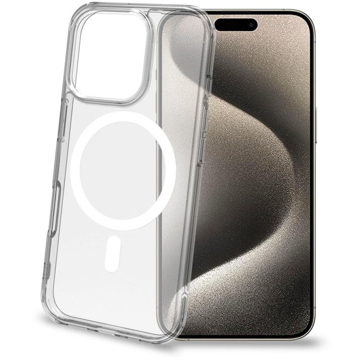 Celly Gelskinmag TPU Cover MagSafe-kompatibelt iPhone 16 Pro Transparent in de groep SMARTPHONE & TABLETS / Mobielbescherming / Apple / iPhone 16 bij TP E-commerce Nordic AB (C93502)