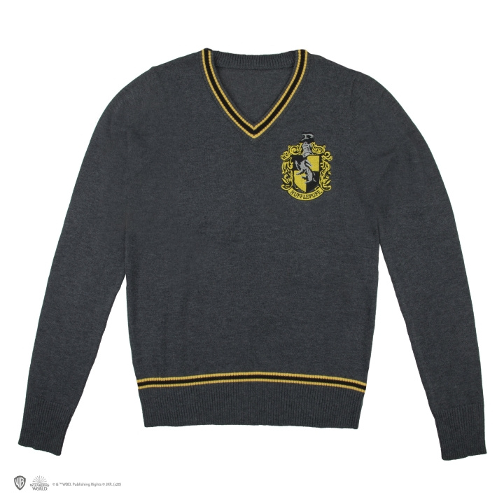 Harry Potter Hufflepuff - Grijze gebreide trui - Klein in de groep SPORT, VRIJE TIJD & HOBBY / Accessoires / T-shirts bij TP E-commerce Nordic AB (C93677)