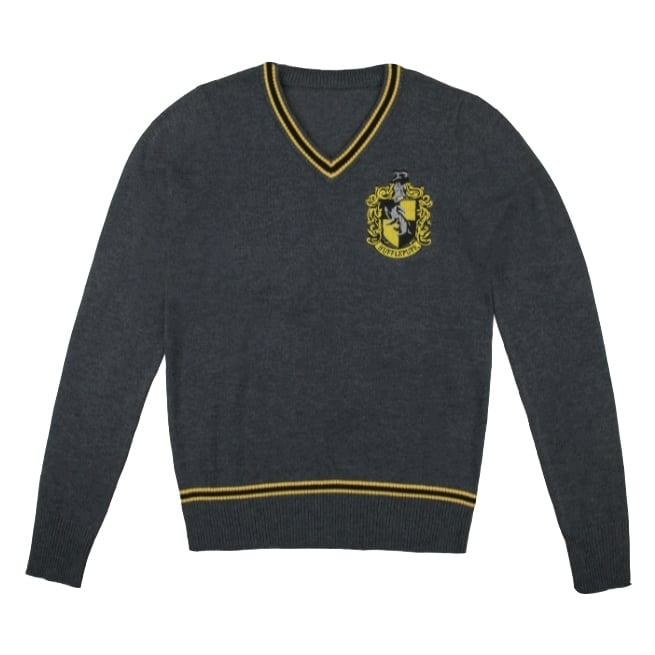 Harry Potter Hufflepuff - Grijze gebreide trui - Large in de groep SPORT, VRIJE TIJD & HOBBY / Accessoires / T-shirts bij TP E-commerce Nordic AB (C93678)