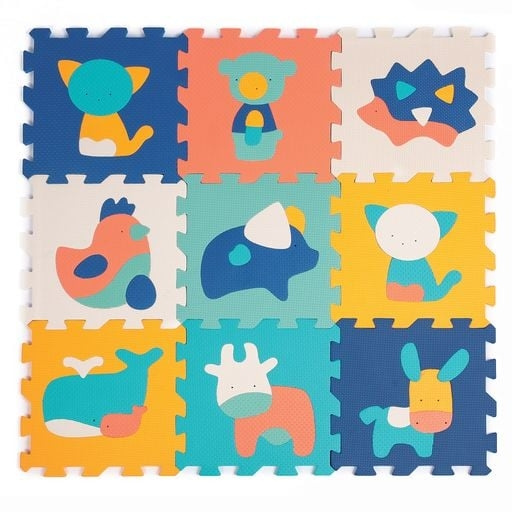 LUDI Speeltapijt met dieren (9 stuks) - LU10023 in de groep SPEELGOED, KINDER- & BABYPRODUCTEN / Babyspeelgoed / Activiteitenspeelgoed bij TP E-commerce Nordic AB (C93824)