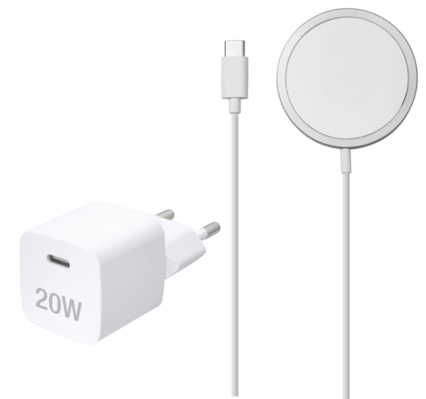 Tech21 Teccus - Universele Snellader Set - 1xUSB-C PD 20W MagSafe in de groep SMARTPHONE & TABLETS / Opladers & Kabels / Draadloze Qi-oplader bij TP E-commerce Nordic AB (C93881)