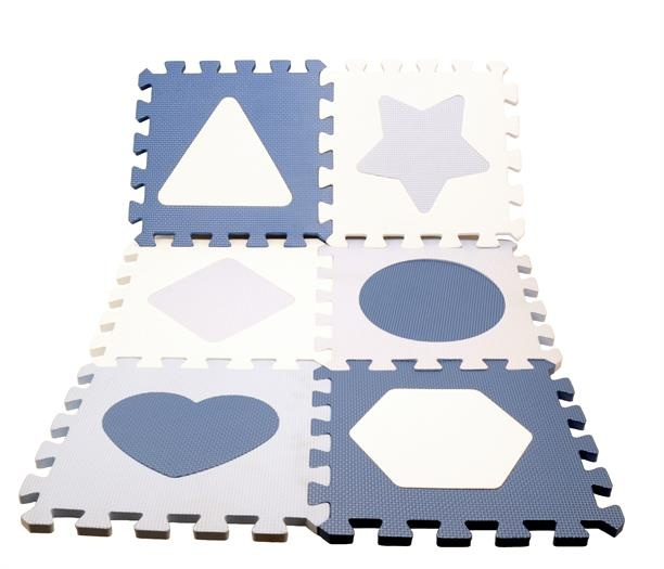 Magni Vloerpuzzel in schuim met vormen - Blauw ( 2513 ) in de groep SPEELGOED, KINDER- & BABYPRODUCTEN / Kinderkamer / Speelmatten bij TP E-commerce Nordic AB (C93990)