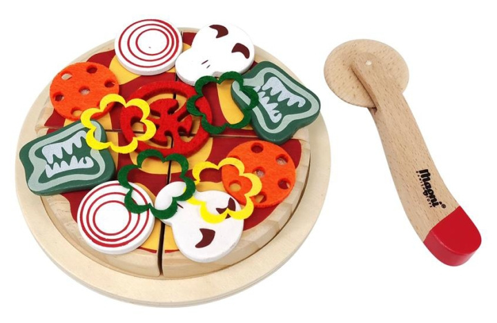 Magni Houten pizza met toebehoren -2750 in de groep SPEELGOED, KINDER- & BABYPRODUCTEN / Speelgoed / Klein huis en rollenspel bij TP E-commerce Nordic AB (C94112)