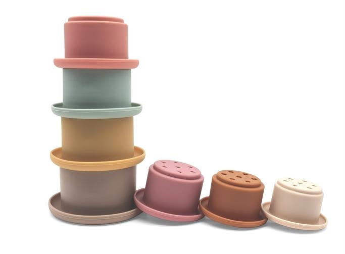 Magni Stapelbare bekers van silicone - 3310 in de groep SPEELGOED, KINDER- & BABYPRODUCTEN / Speelgoed / Bouwspeelgoed / Bouwblokken bij TP E-commerce Nordic AB (C94113)