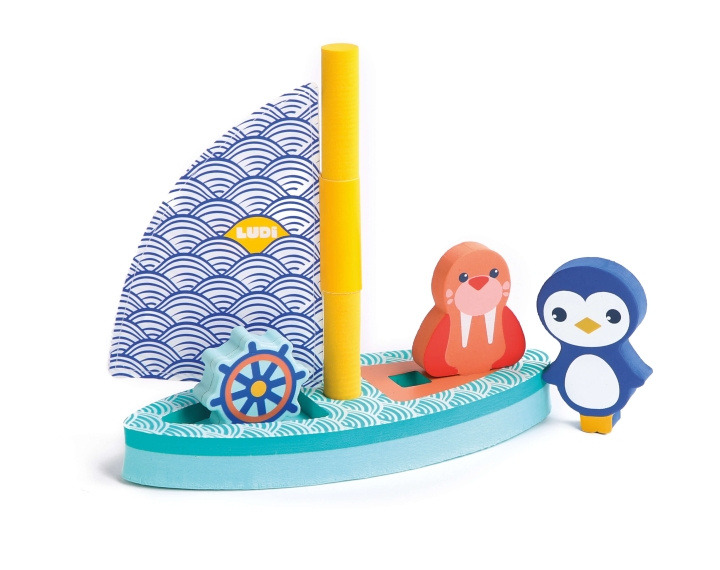 LUDI Zwemboot met schuimrubberen figuren - (LU40082) in de groep SPEELGOED, KINDER- & BABYPRODUCTEN / Babygadgets / Bad bij TP E-commerce Nordic AB (C94117)