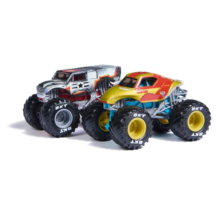 Monster Jam 1:64 Marvel 2 Pack - Iron:War Machine (6071941) in de groep SPEELGOED, KINDER- & BABYPRODUCTEN / Speelgoed / Speelgoedauto\'s bij TP E-commerce Nordic AB (C94211)