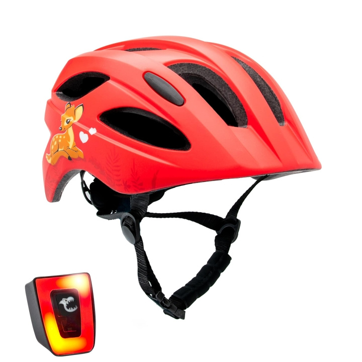 Crazy Safety Schattige Fietshelm - Rood (54-58cm) (160101-09-01) in de groep SPORT, VRIJE TIJD & HOBBY / Sportuitrusting / Fietsaccessoires / Helmen bij TP E-commerce Nordic AB (C94266)