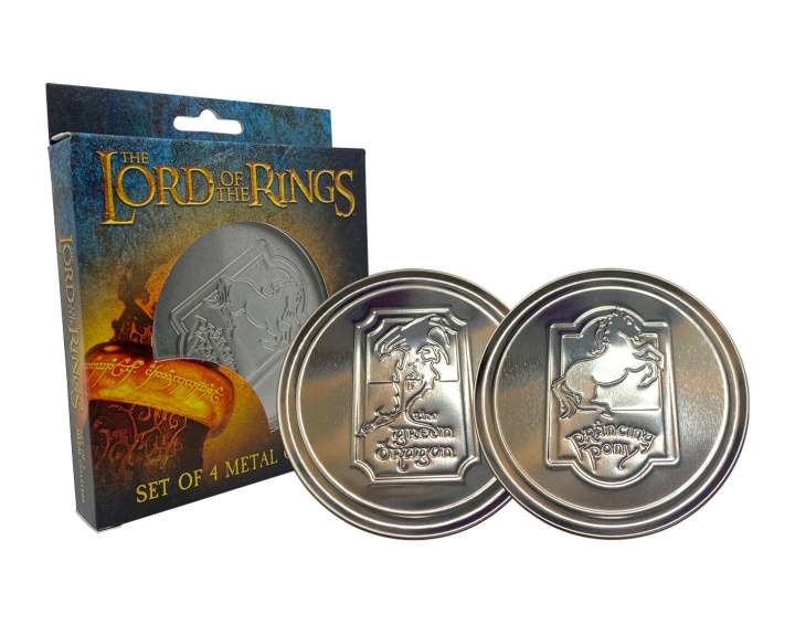 Fanatik The Lord of the Rings set van 4 metalen onderzetters in reliëf in de groep SPORT, VRIJE TIJD & HOBBY / Leuke dingen / Verzamelobjecten bij TP E-commerce Nordic AB (C94299)