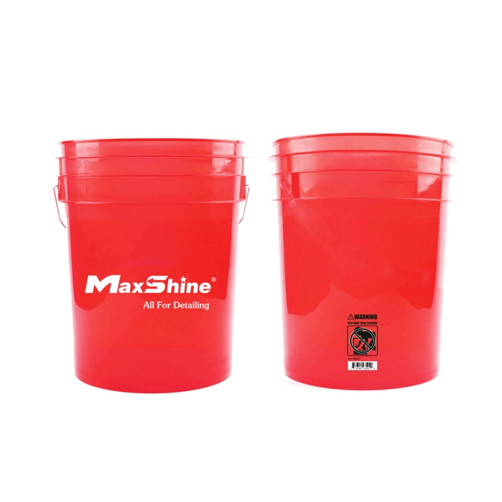 MaxShine Detailing emmer Transparant 20L - Rood in de groep AUTO / Auto schoonmaken bij TP E-commerce Nordic AB (C94306)